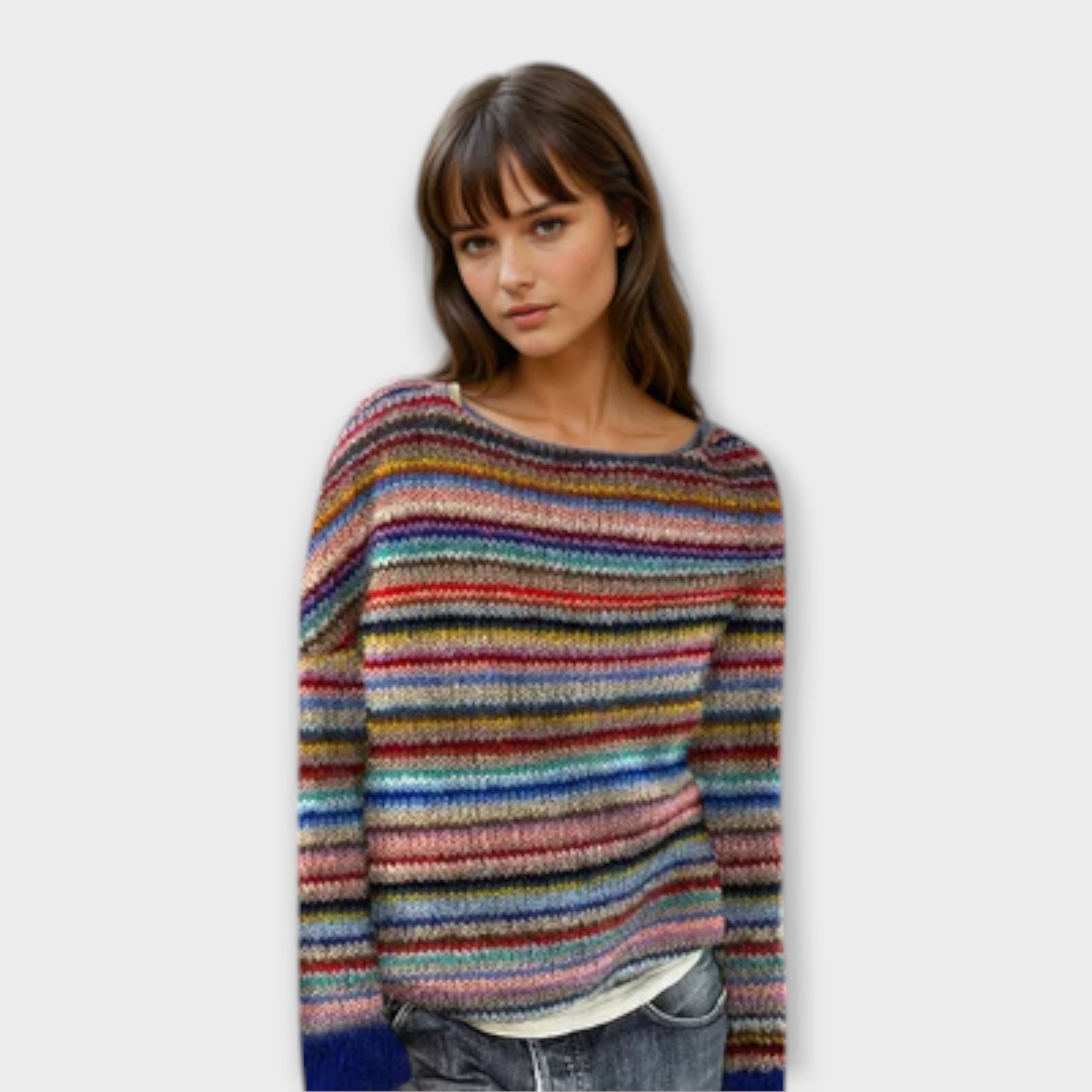 Manonin - Casual and comfortable striped sweater