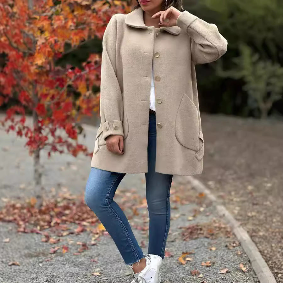 Corinne | Classic Button-Down Oversized Coat