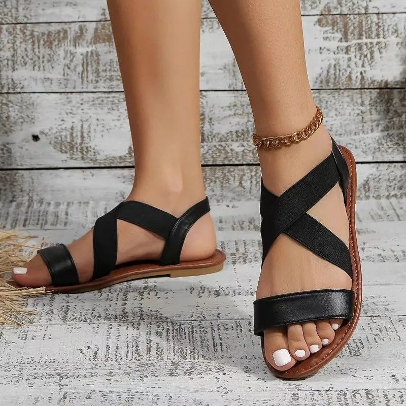 Women's Flat Leather Sandal