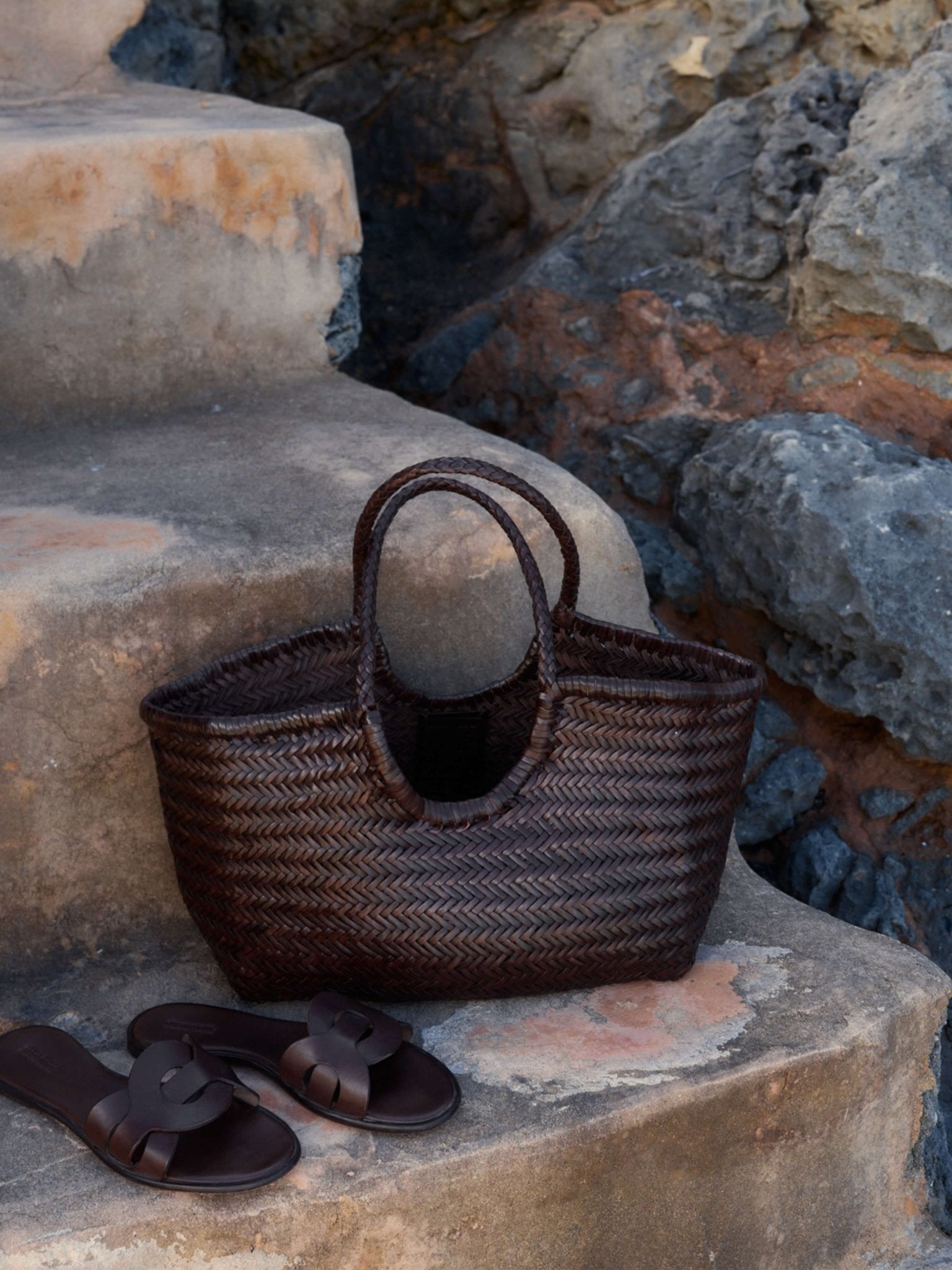 Rica Woven Faux Leather Bag