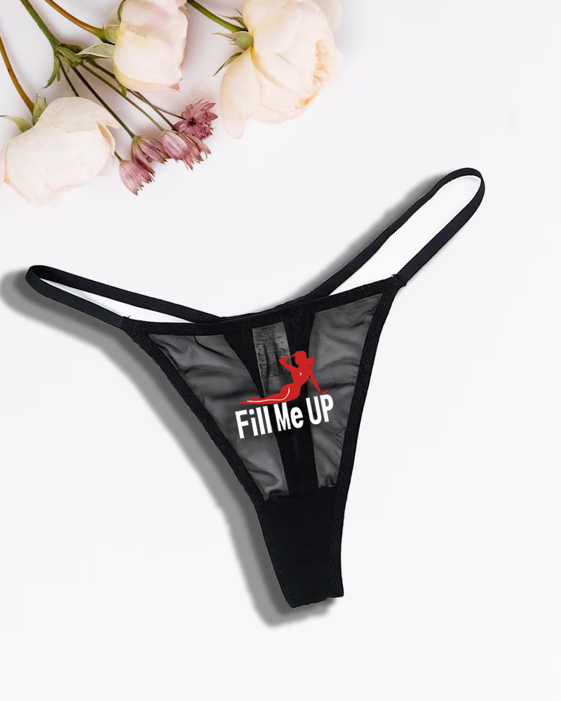 Low Rise T-back Mesh Panties
