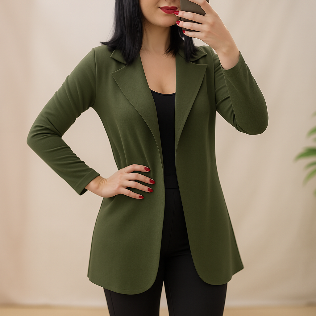 Blazer Longo Max| Sobretudo Feminino Acinturado