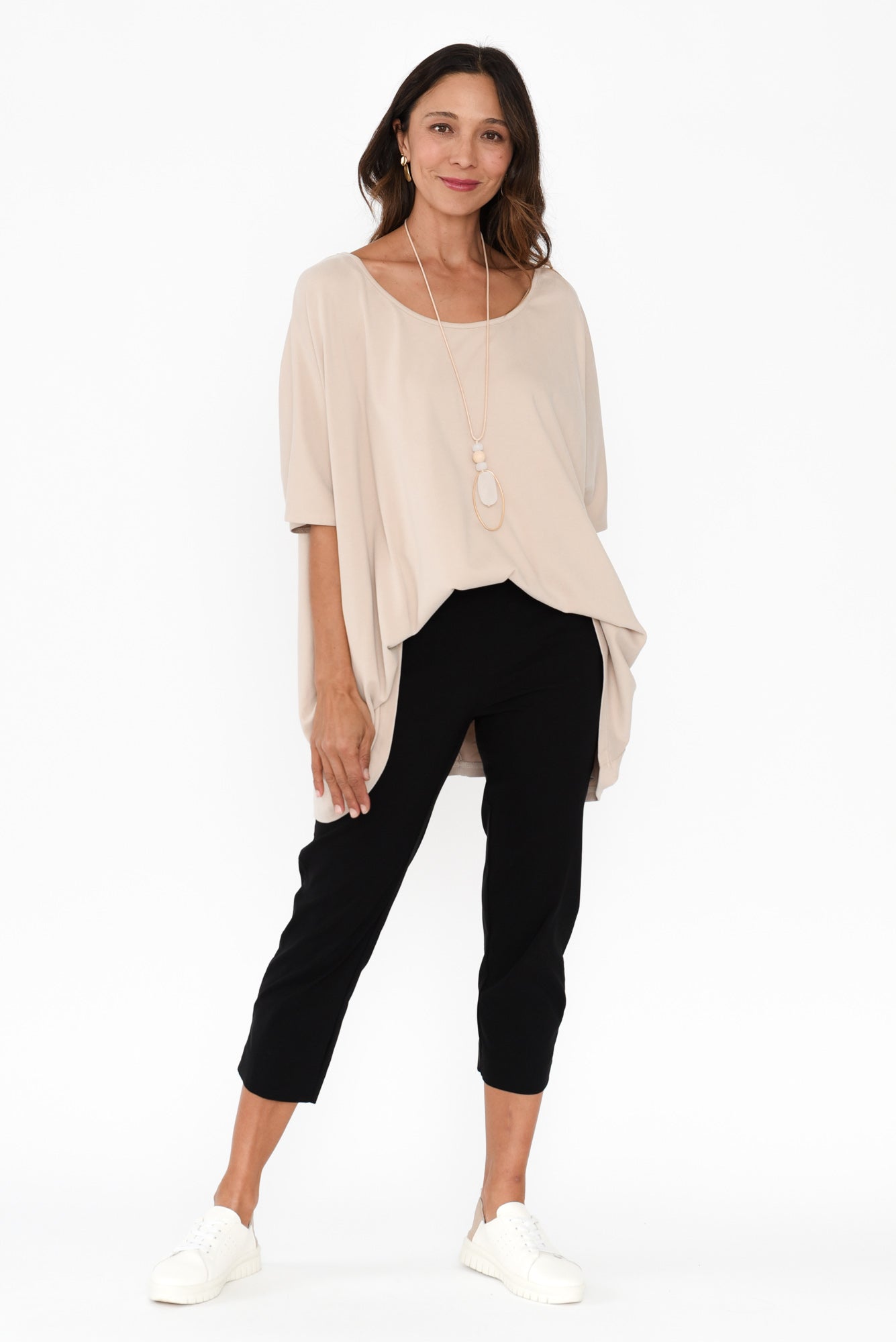 Cody Black Stretch Capri Pants