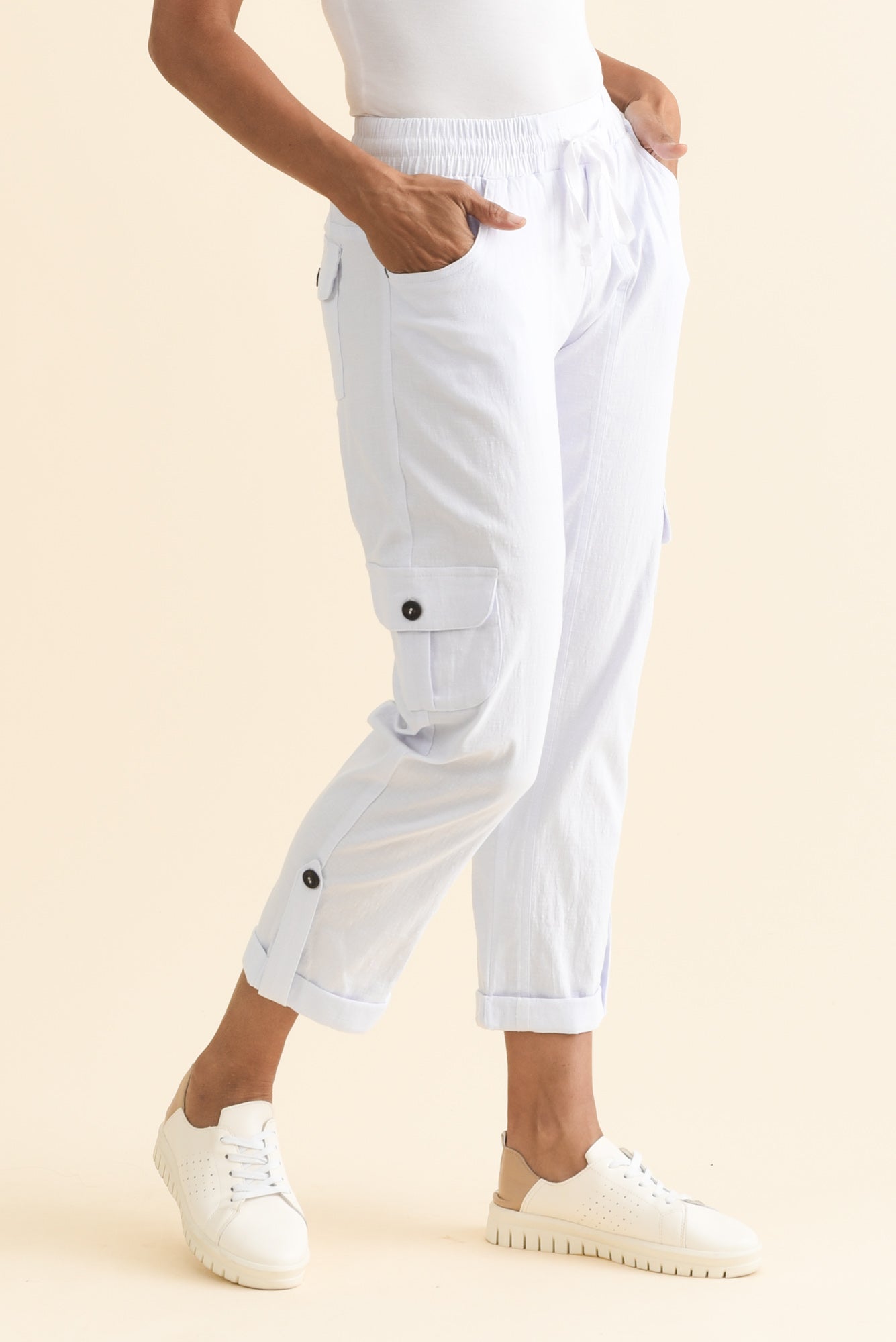 Colette White Cargo Pants