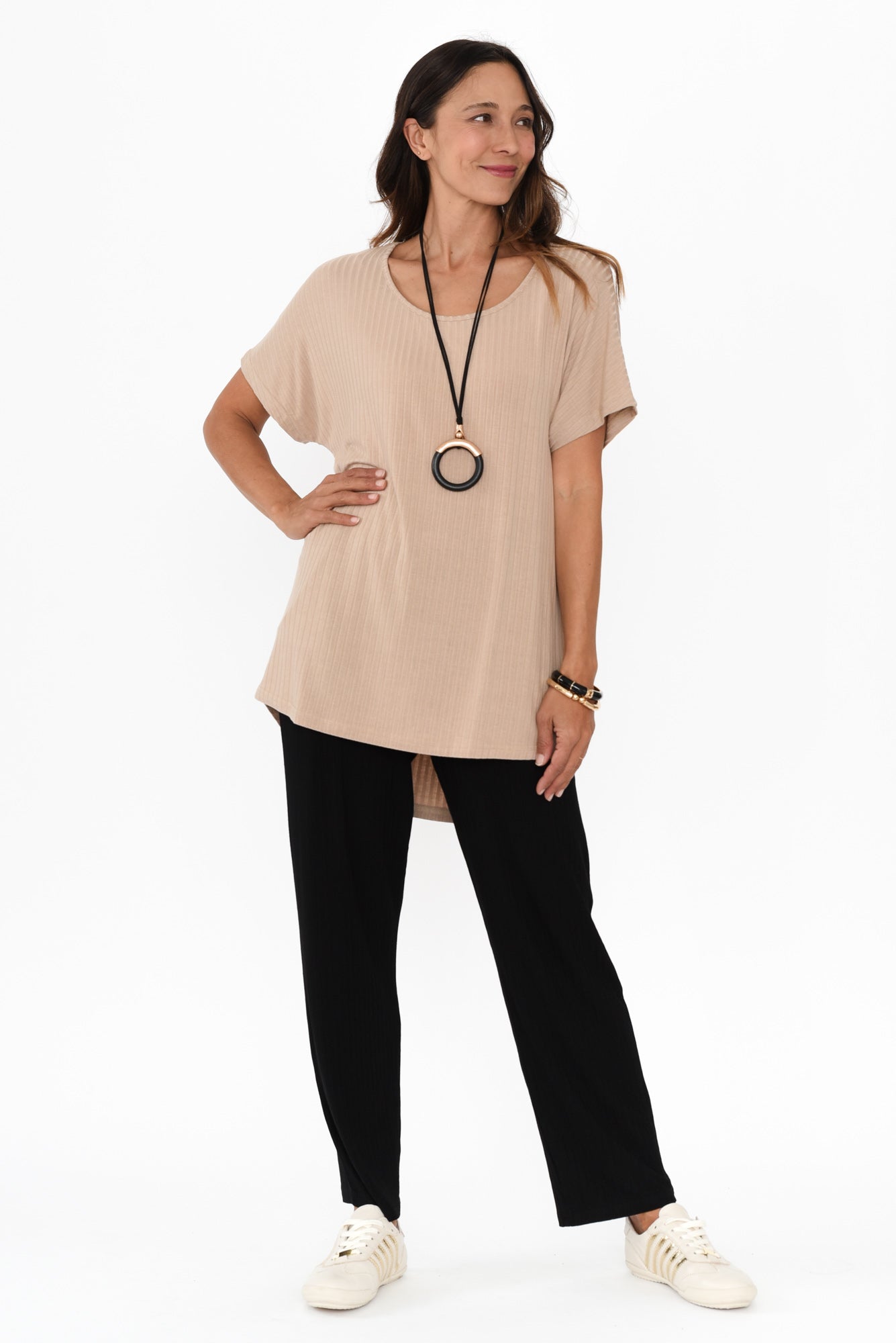 Tilbury Black Ribbed Pants