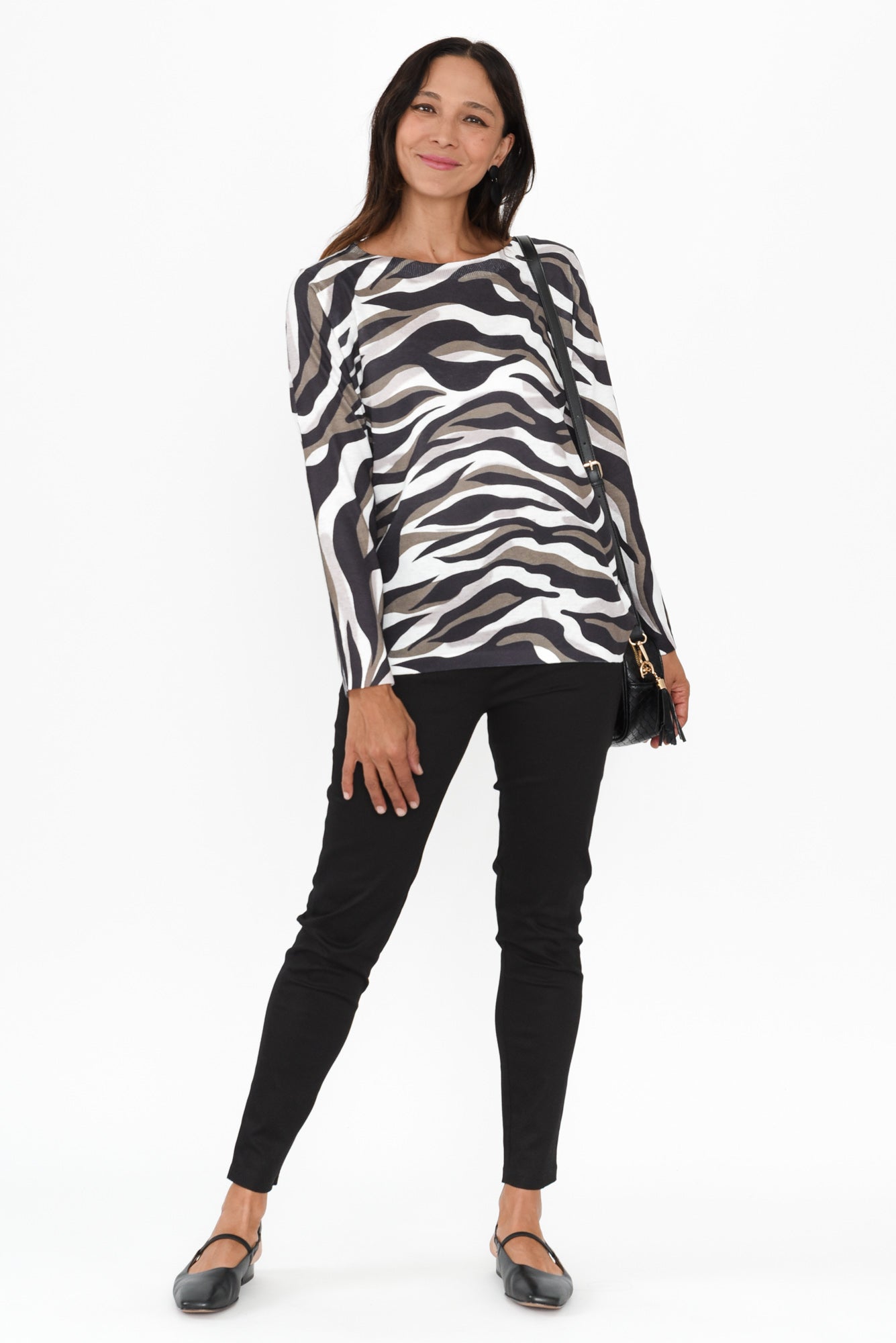 Laia Black Cotton Stretch Pants