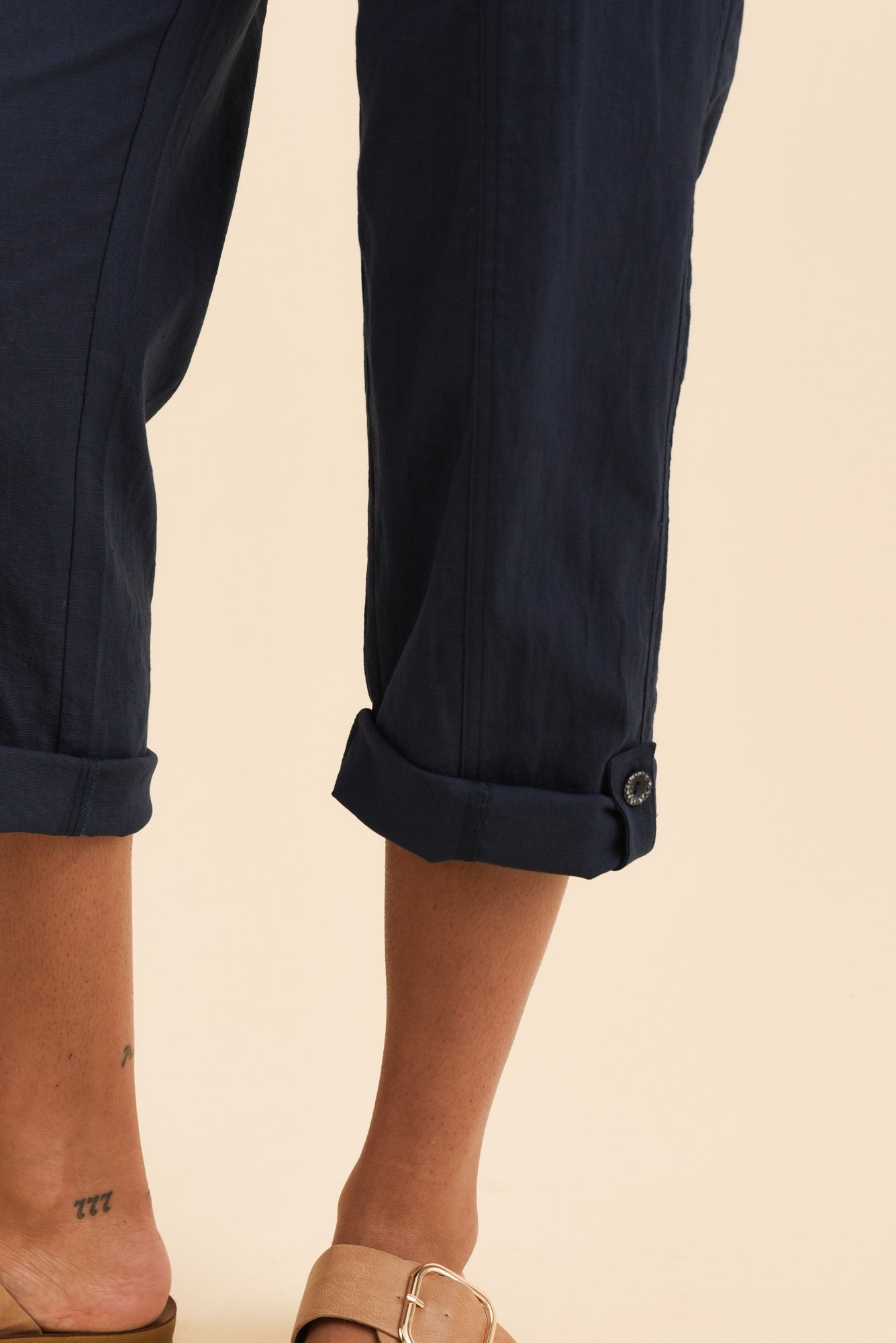 Lindsay Navy 7/8 Cargo Pants