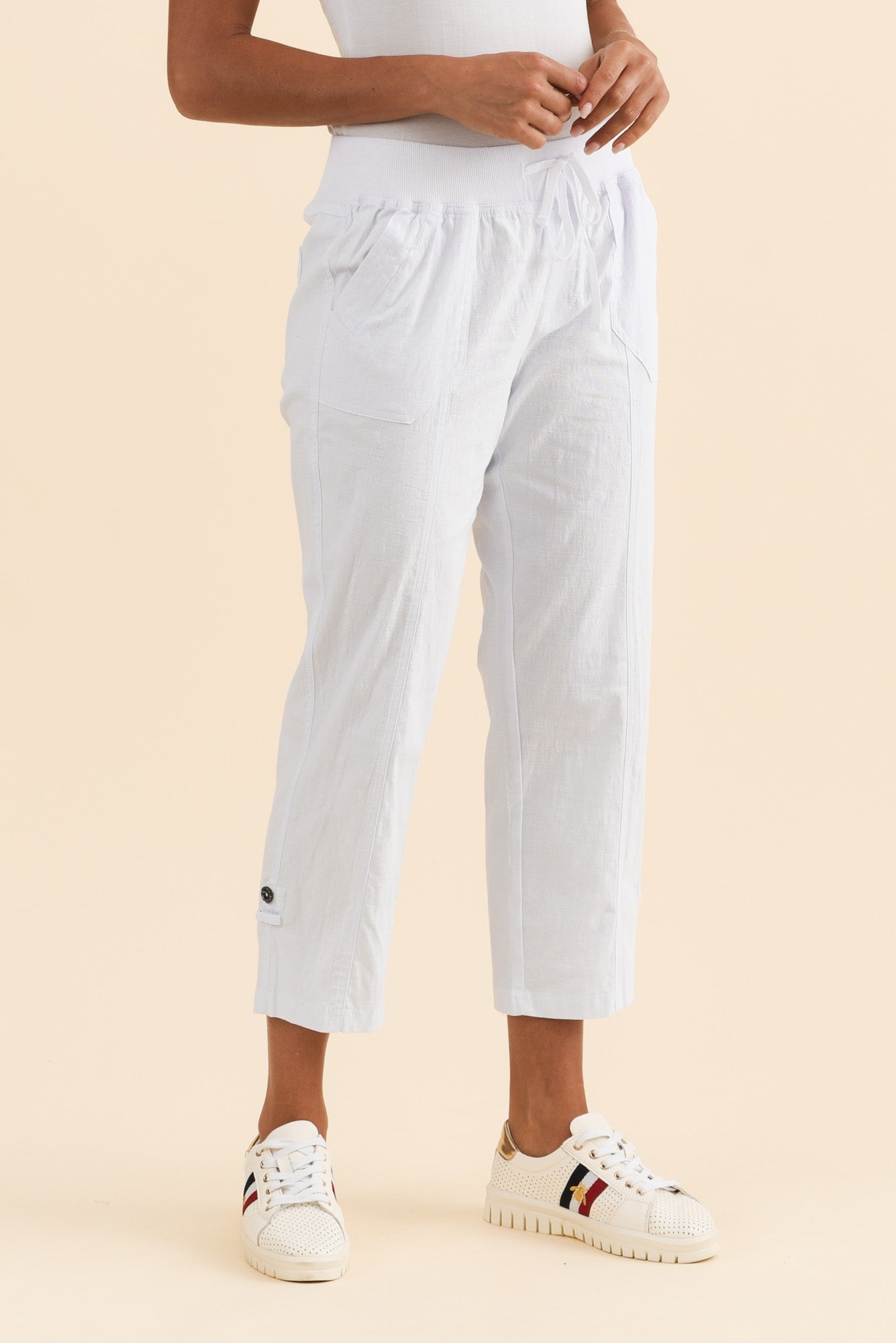 Lindsay White 7/8 Cargo Pants