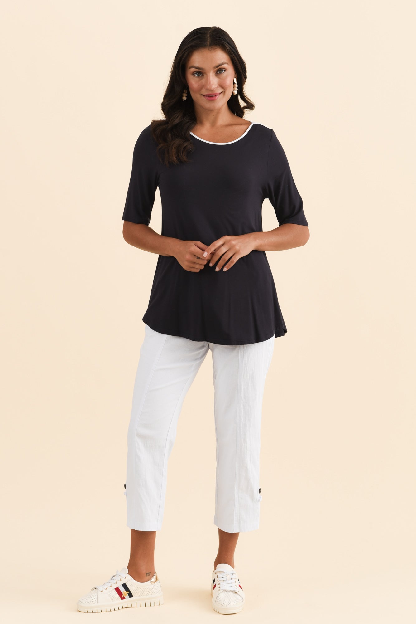 Lindsay White 7/8 Cargo Pants