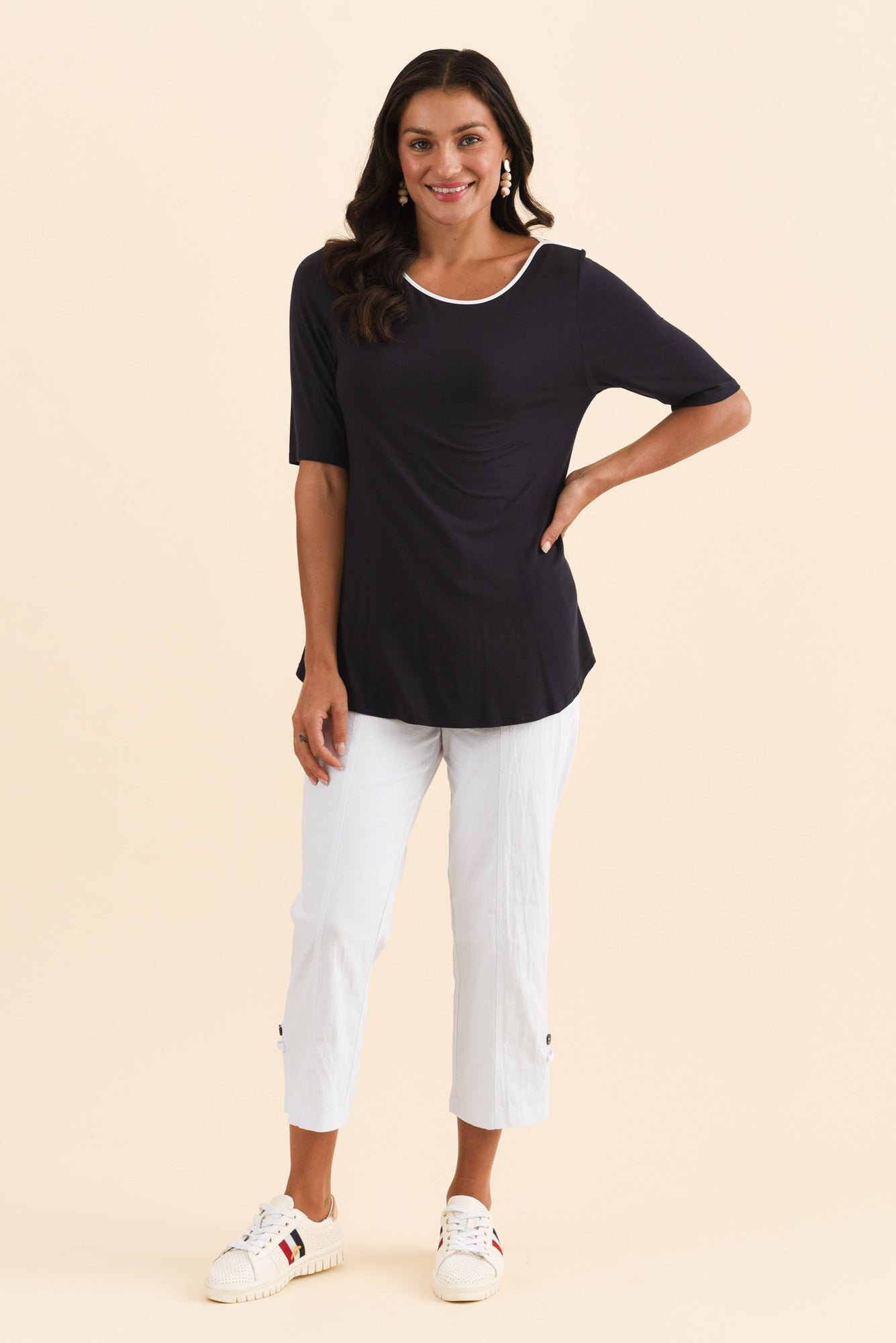 Lindsay White 7/8 Cargo Pants