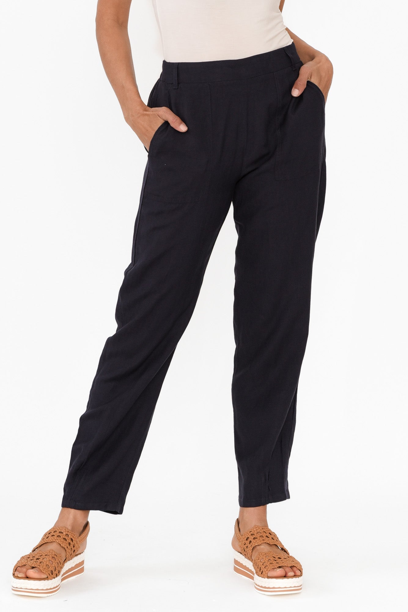 Manon Navy Cropped Pants