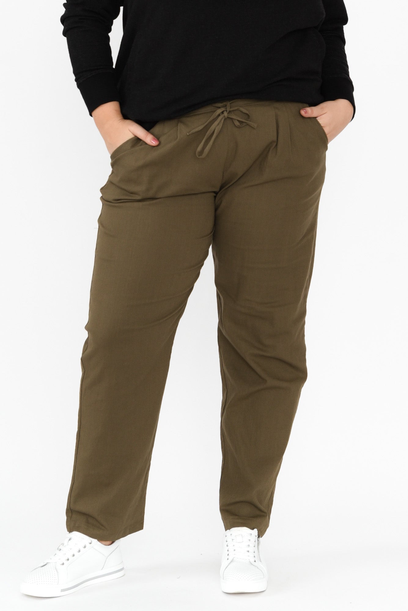 Montgomery Khaki Drawstring Pants