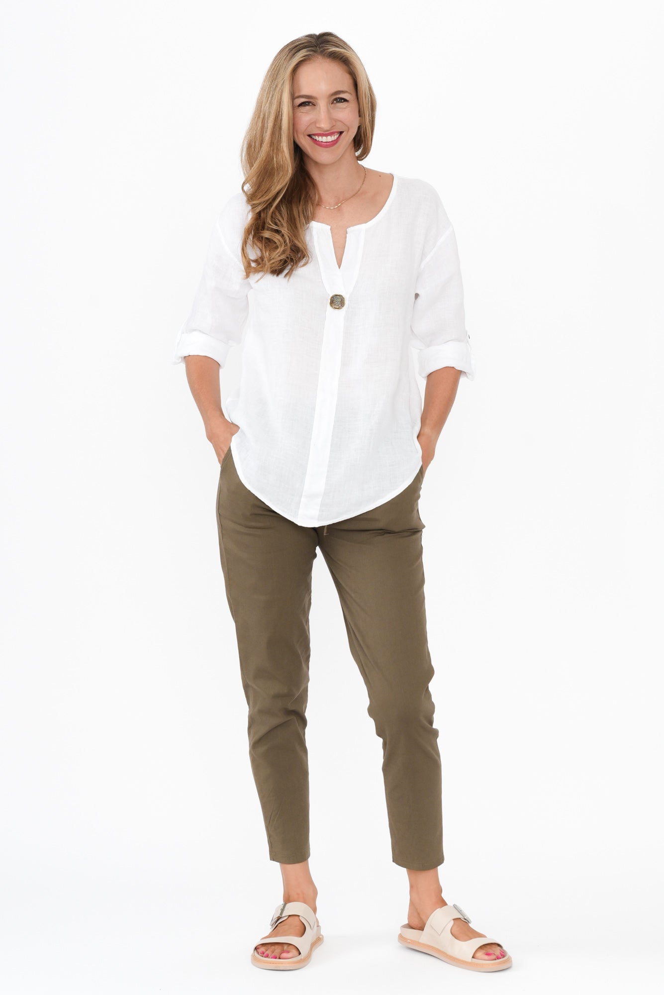 Montgomery Khaki Drawstring Pants