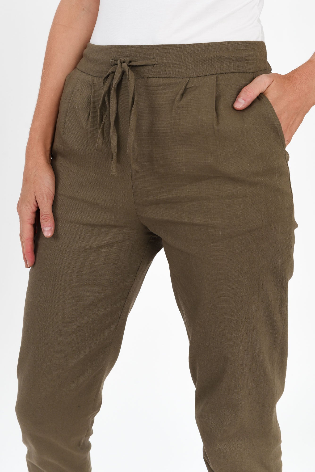 Montgomery Khaki Drawstring Pants