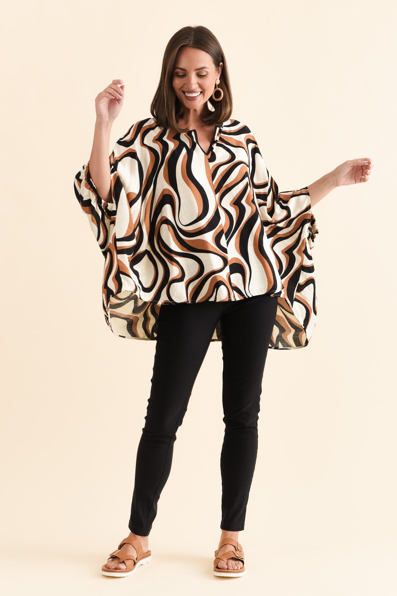 Olympia Black Straight Pants