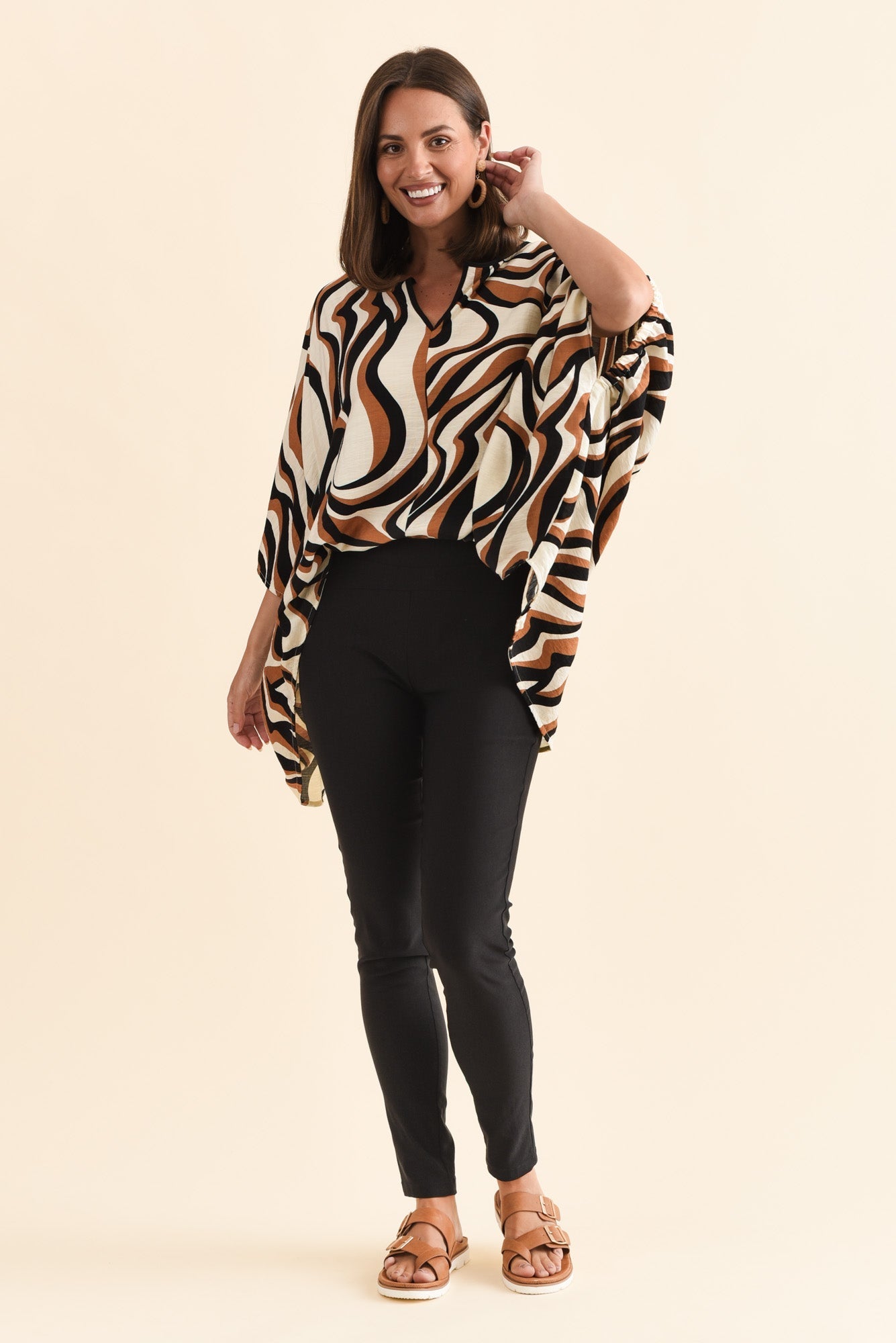 Olympia Black Straight Pants