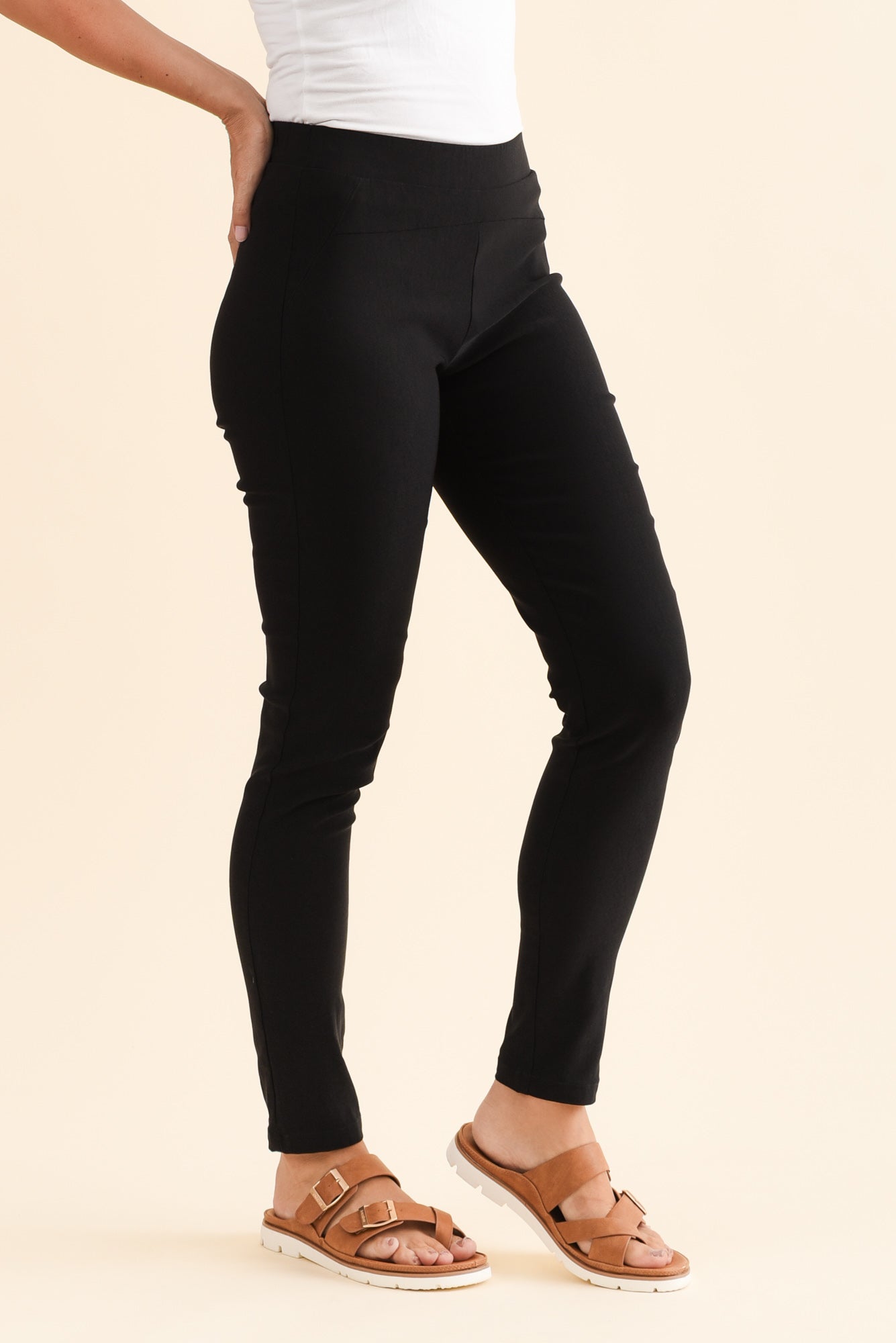 Olympia Black Straight Pants