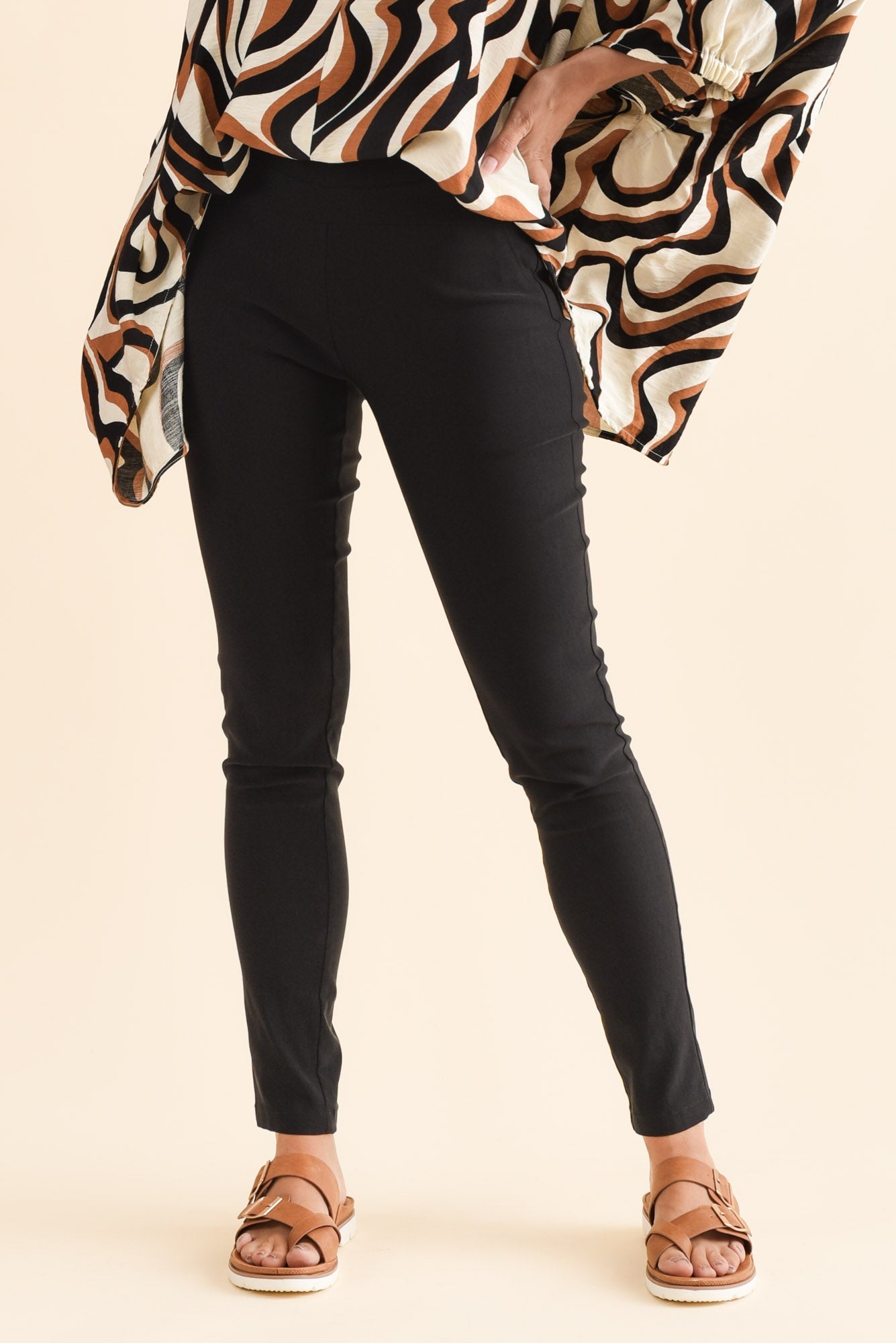 Olympia Black Straight Pants