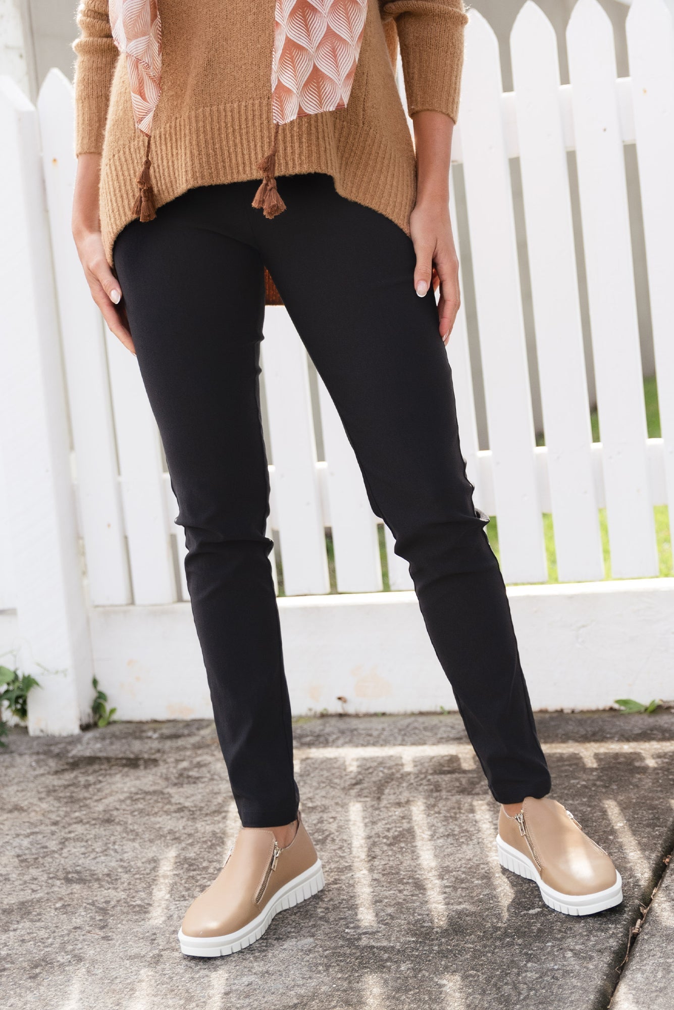 Olympia Black Straight Pants