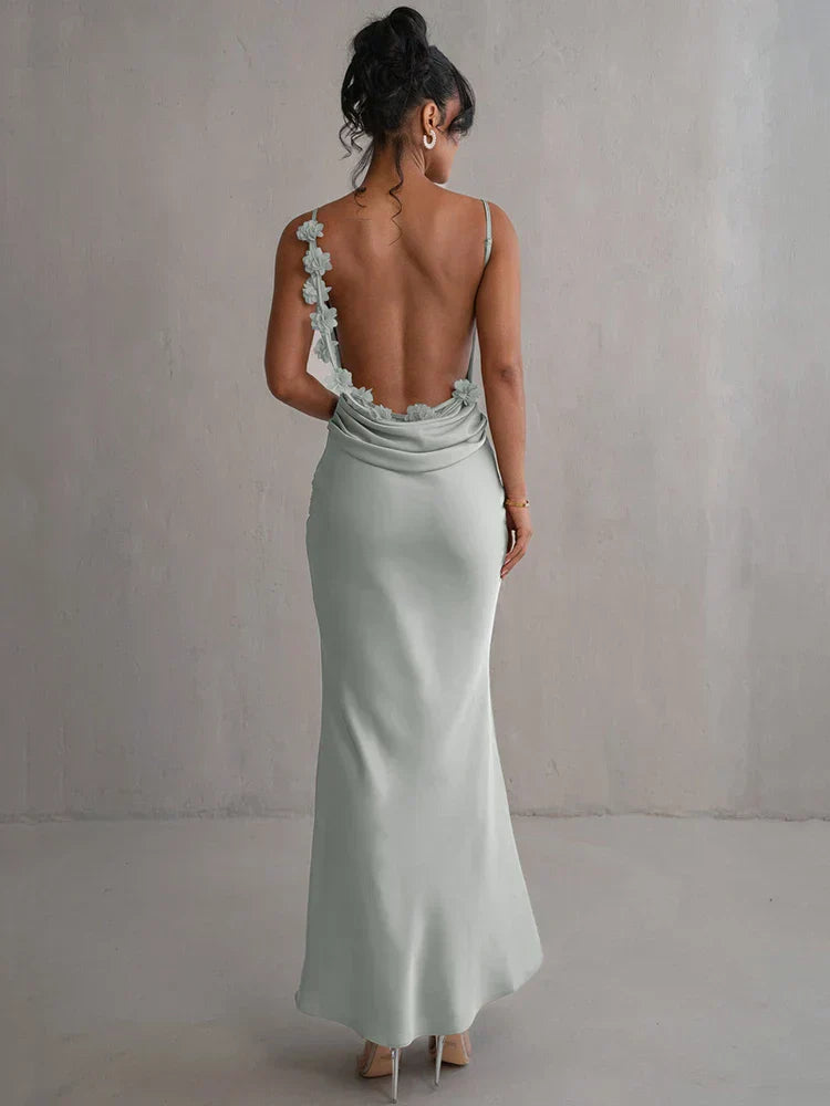 Pauline - Elegant Sultry Backless Maxi Dress