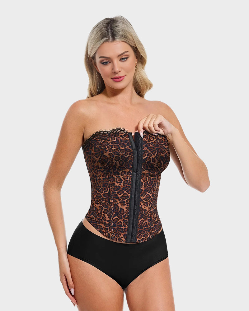 Sexy Leopard Shaping Corset Top with Tummy Control