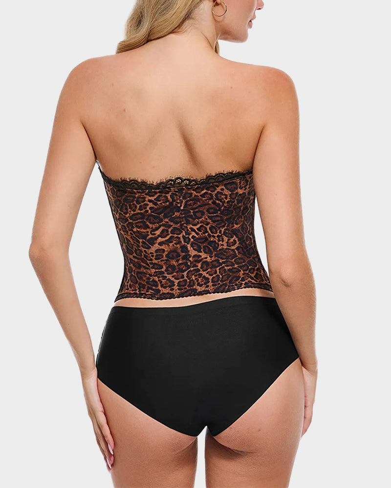 Sexy Leopard Shaping Corset Top with Tummy Control