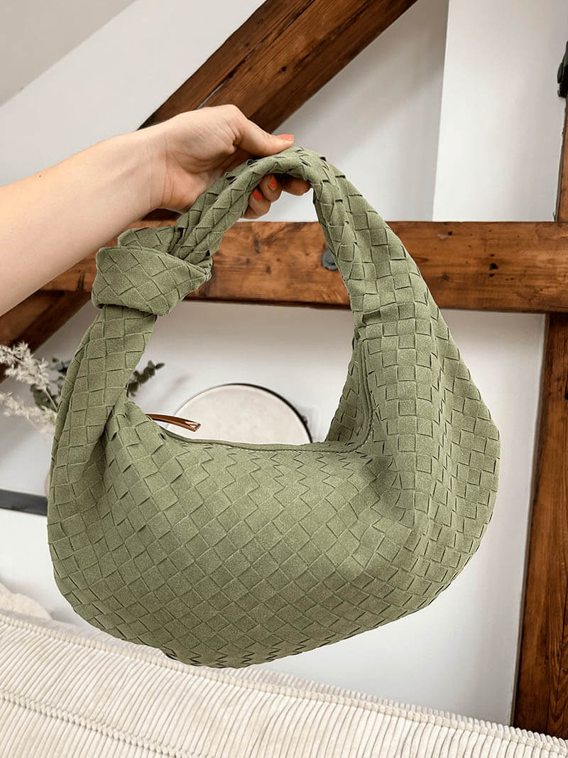 Aurelia™ Woven Suede Bag – Soft Sophistication with Distinctive Charm
