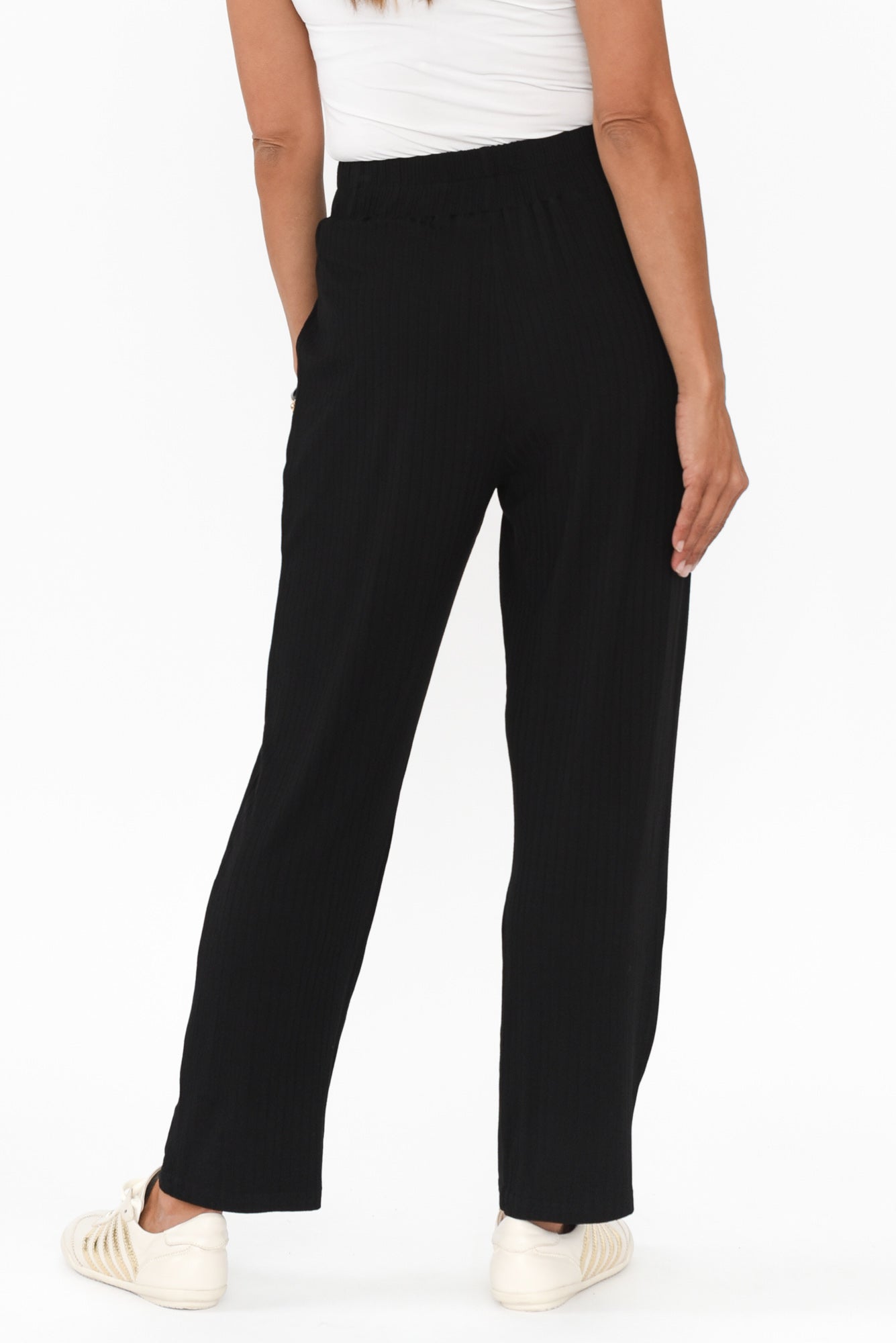 Tilbury Black Ribbed Pants