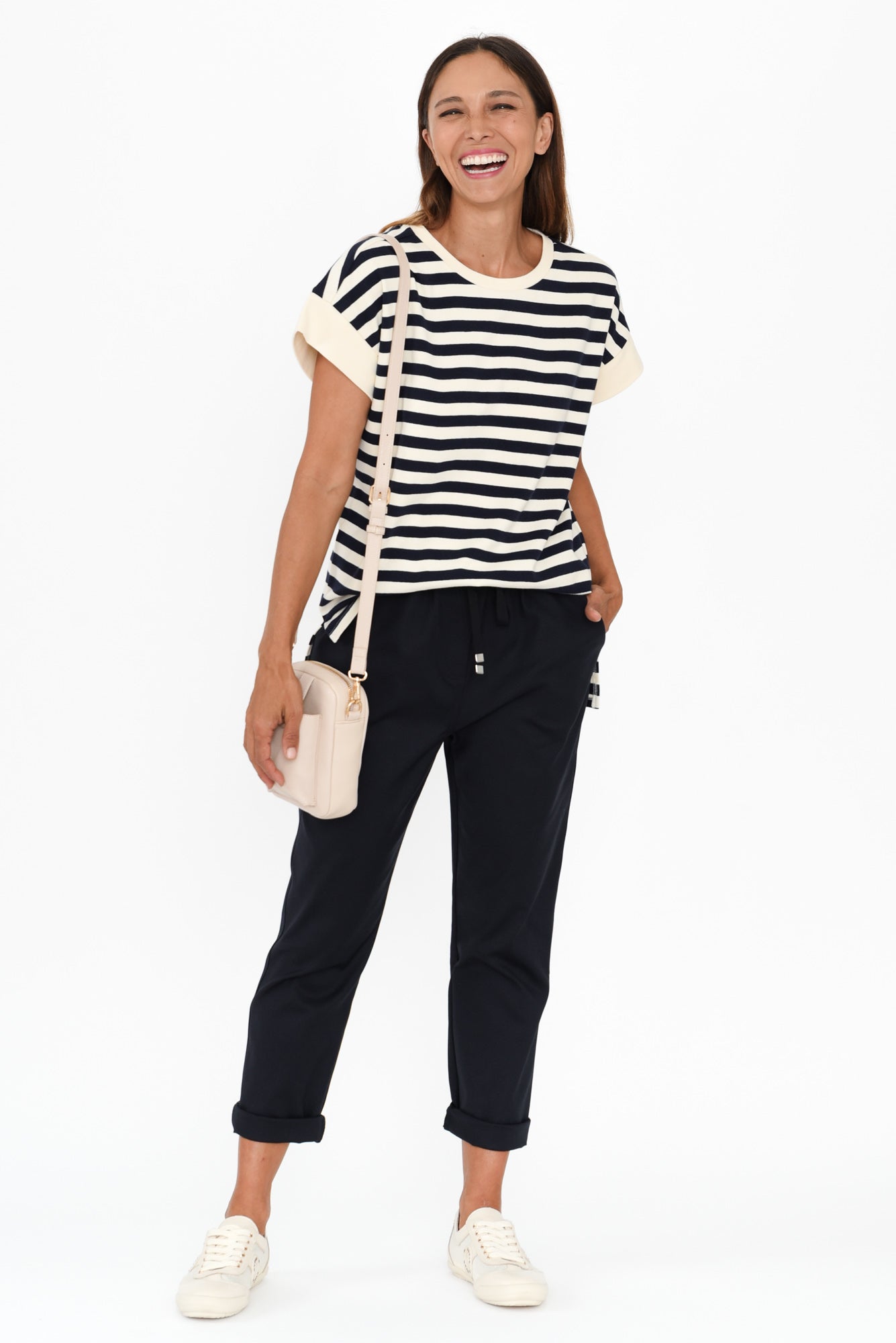 Kenzie Navy Drawstring Pants