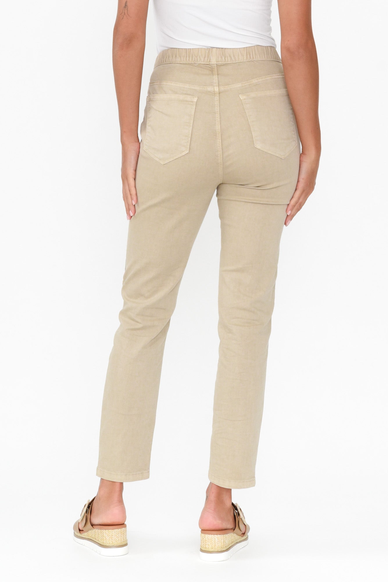 Zadie Beige Stretch Jeans