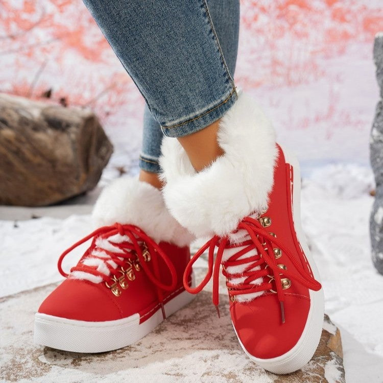 Everest Elite Winter Boots – Faux Fur Lined Platform Lace-Up Snow Boots