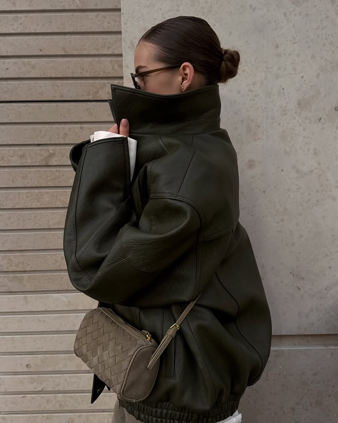 Jessica Woven Suede Bag