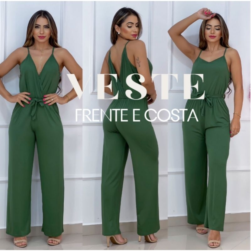 Macacão Pantalona casual | Longo com Laço na Cintura