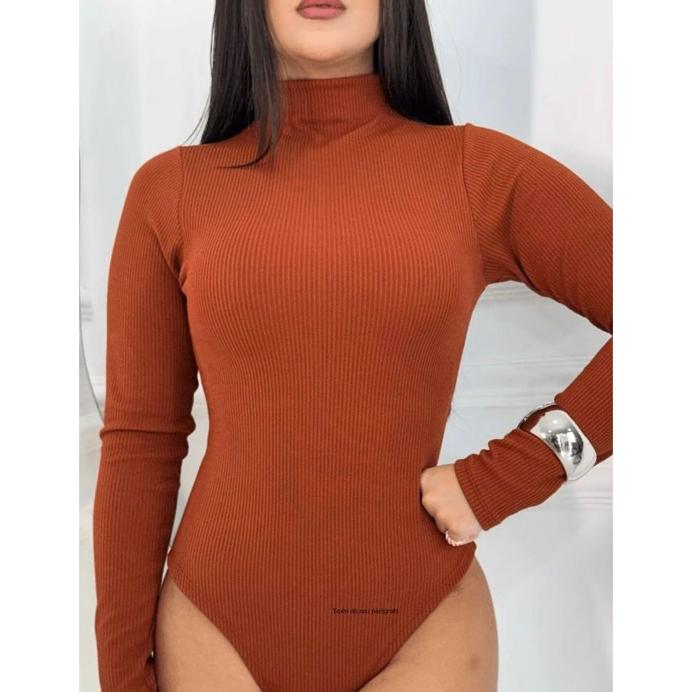 Body Gola Alta Feminino | Manga Longa Coladinho