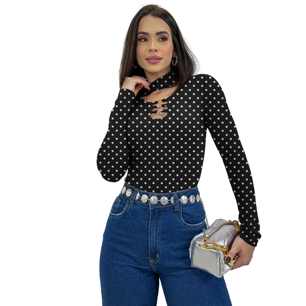 Body Feminino Cacharrel | Gola Choker