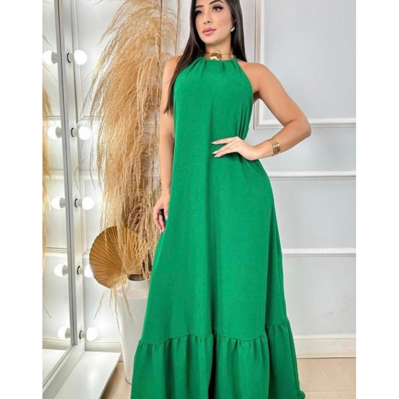 Vestido Vera longo | Frente Única e Elegante