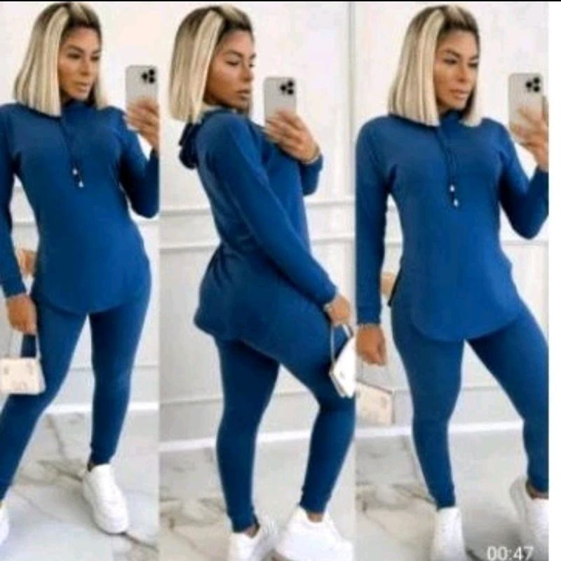 Conjunto Lanzinha mais vendidos casual capuz e cordão bolso moda feminina outono inverno 2025 despojado festa elegante