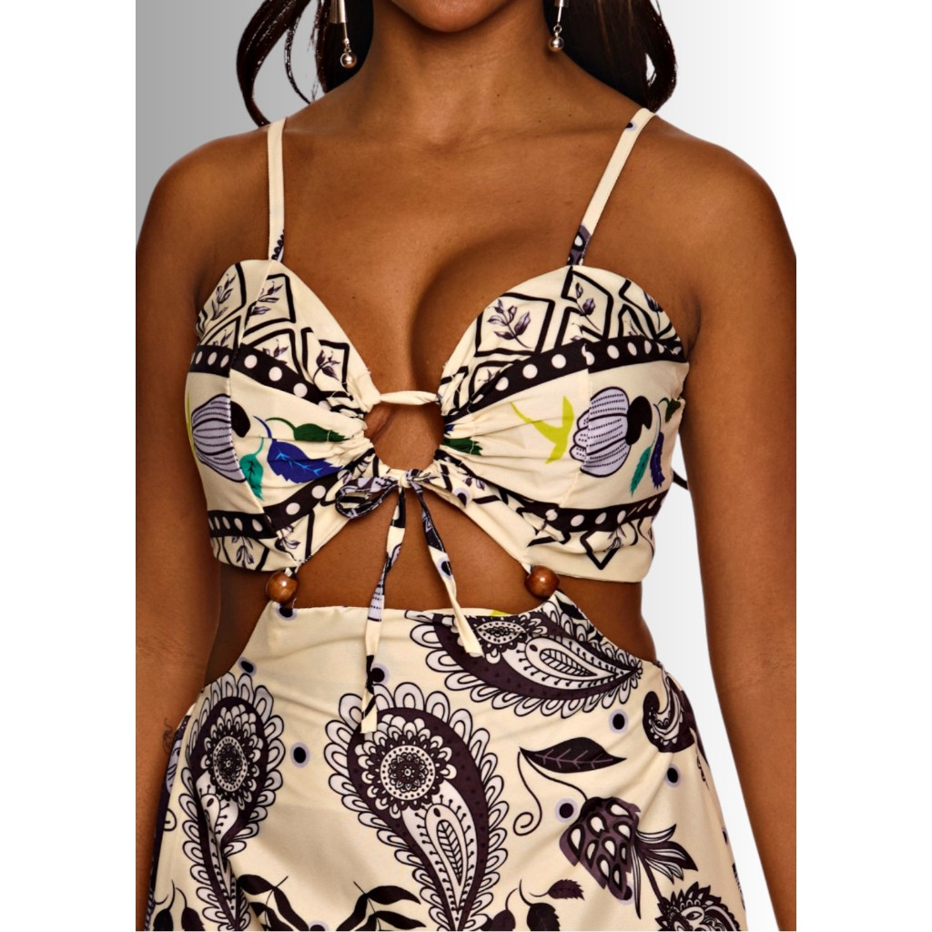 Vestido Longo Estampado Verão