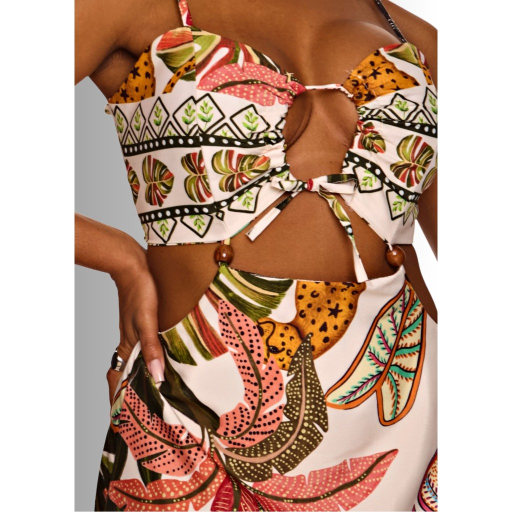 Vestido Longo Estampado Verão