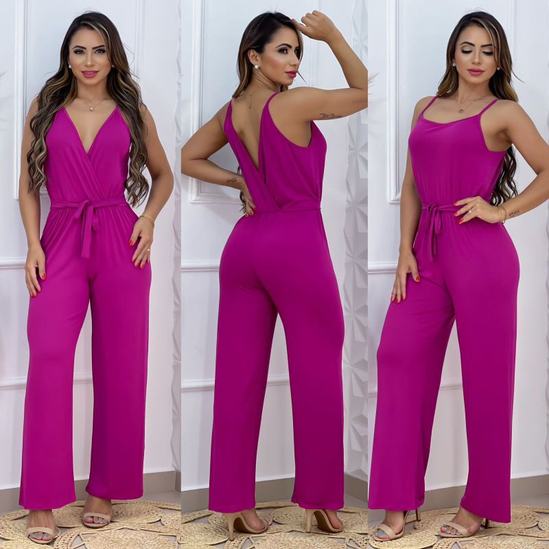 macacão mais vendidos calça pantalona casual longo veste 2 versões laço na cintura novidade da moda tendência