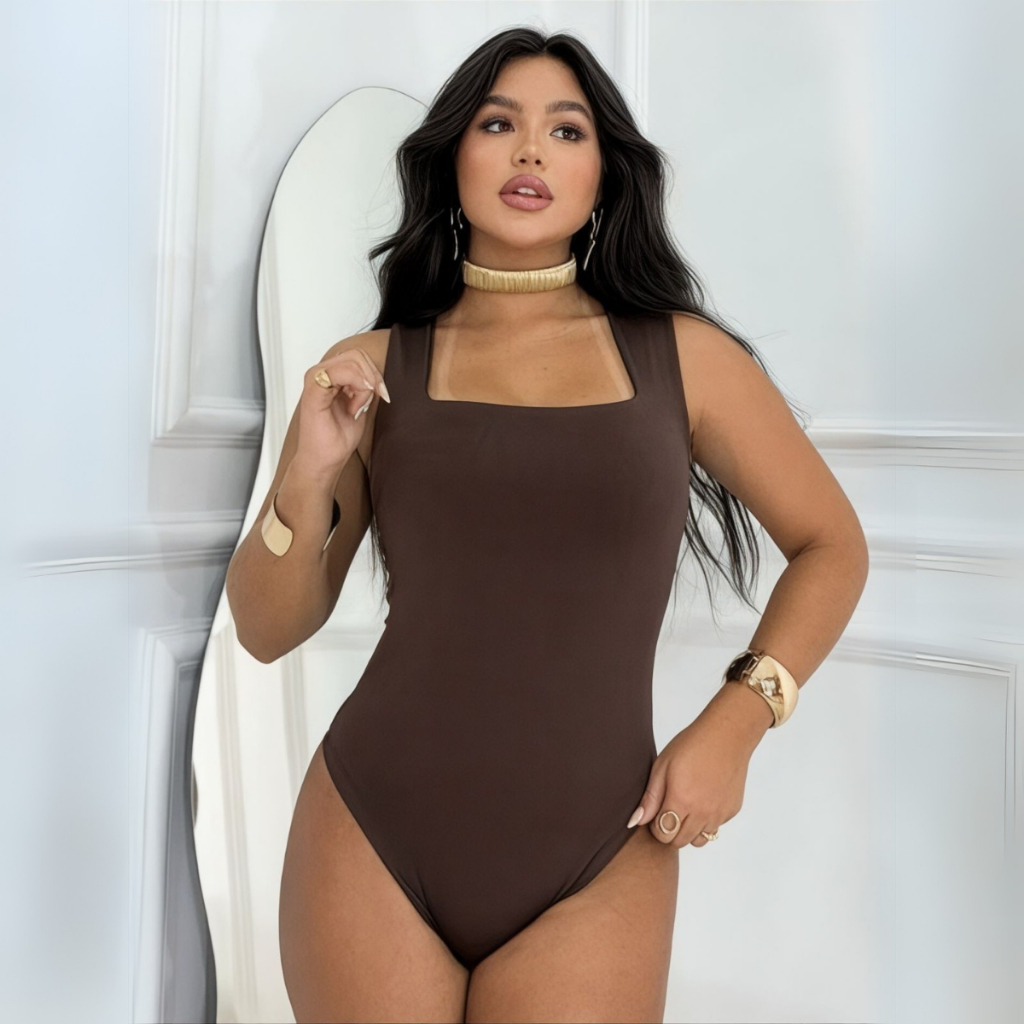 KIT 2 BODY FEMININO SUPLEX REGATA FORRO DUPLO PREMIUM