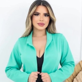 Blazer Longo Max| Sobretudo Feminino Acinturado