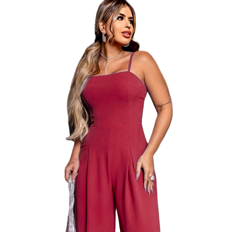 Macacão Pantalona | Tecido Duna, Alça Regulável