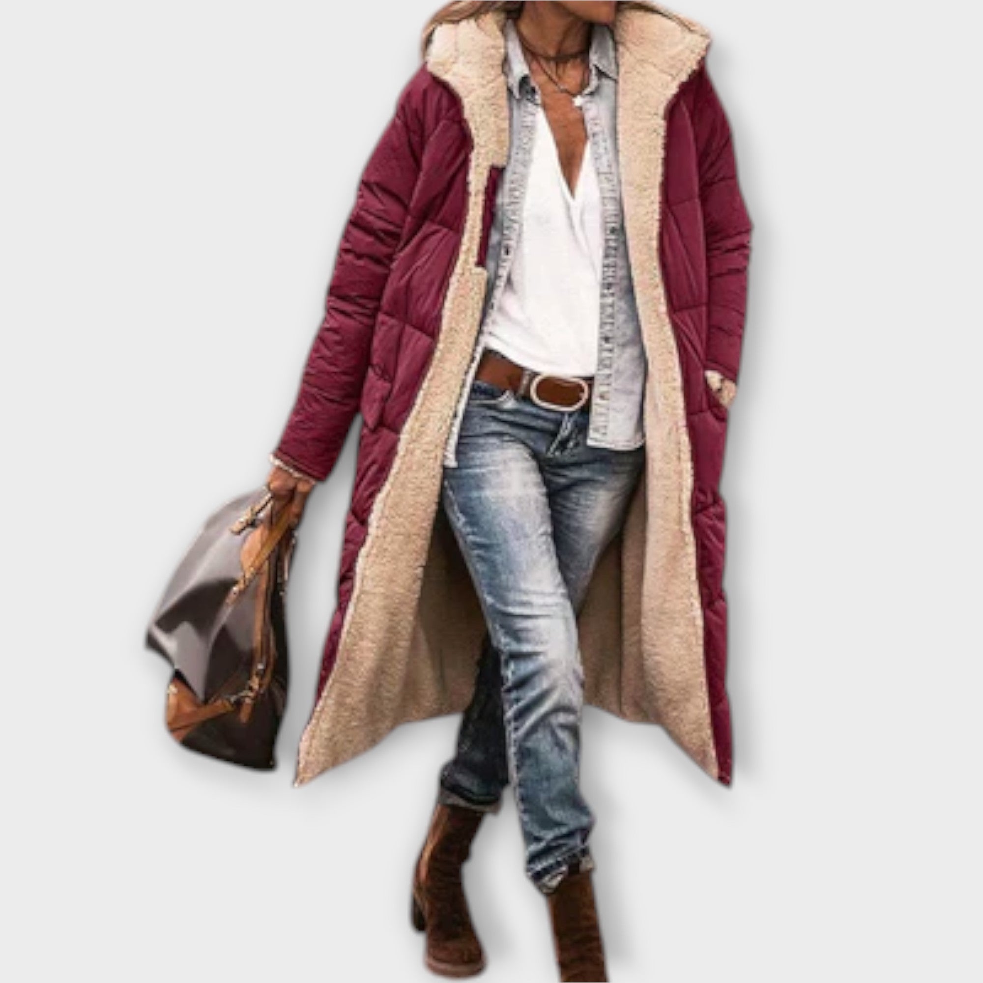 Kora - Comfortable coat with fur