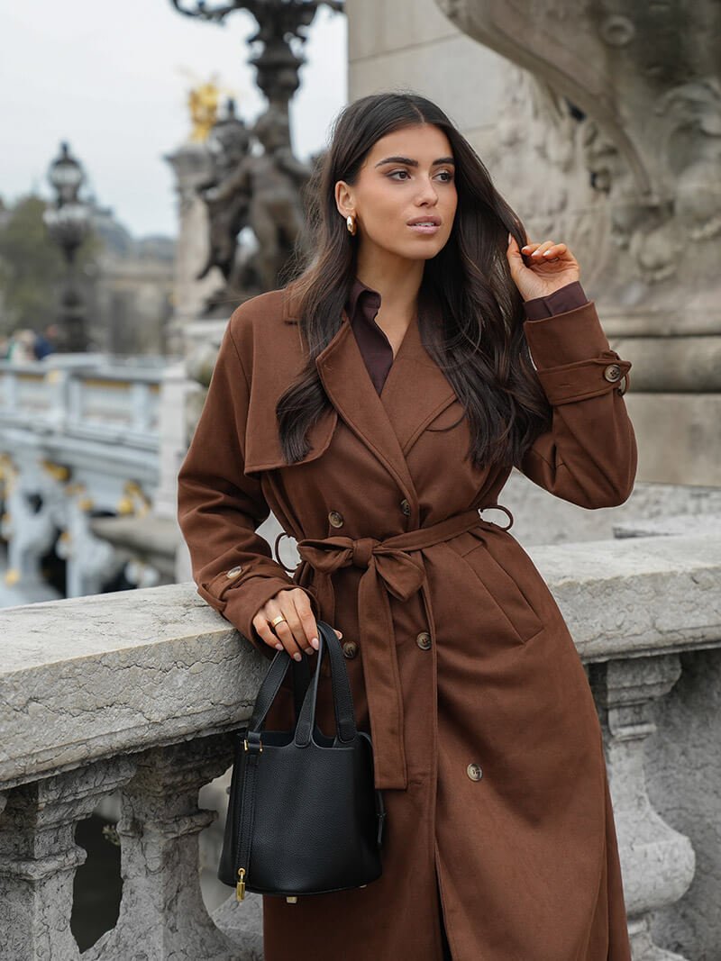 Molly | Kunstwildleder Trenchcoat