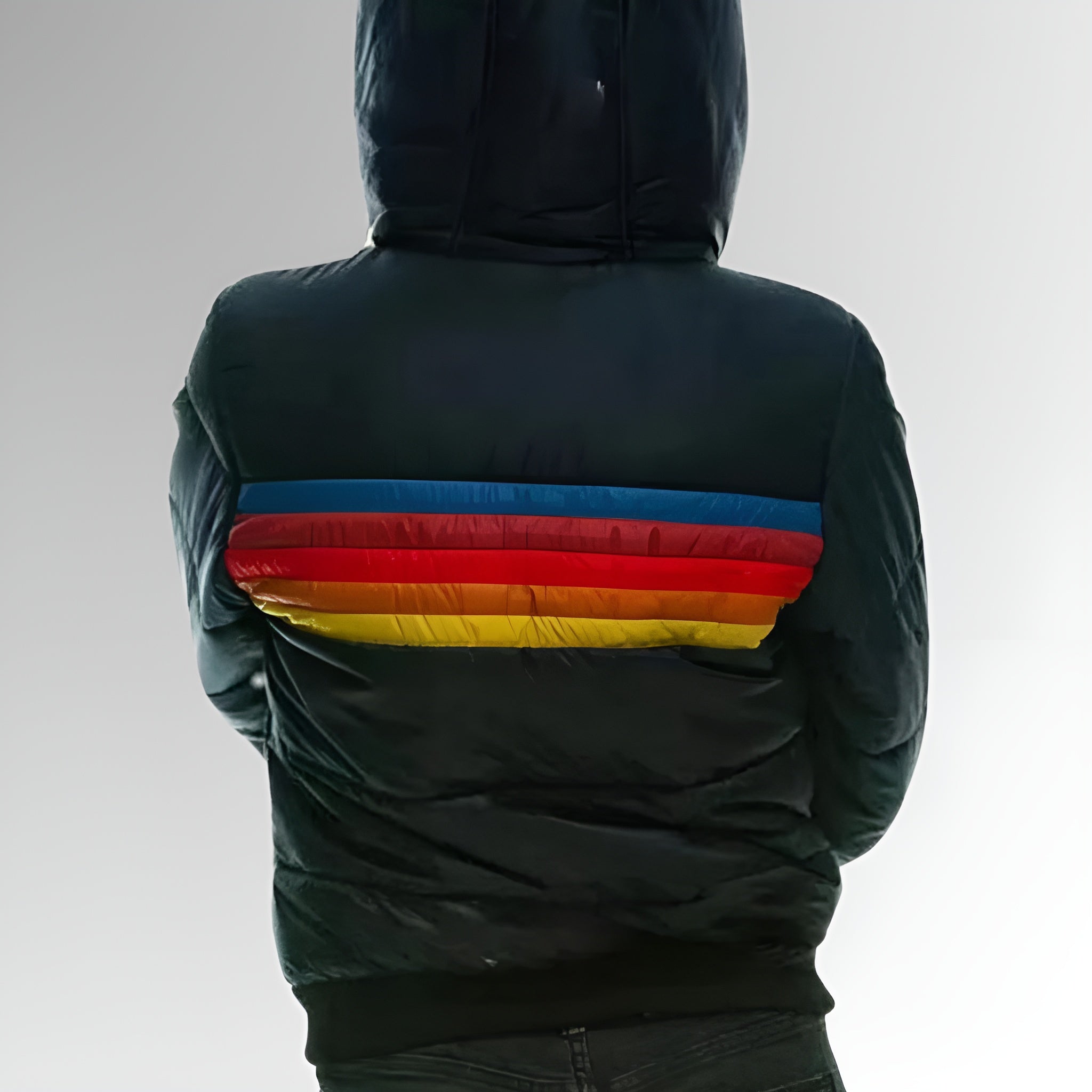 Katrina  | Zip-Up Jacket with Rainbow Stripes