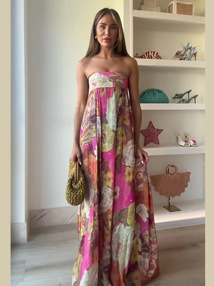 Petal Whisper Maxi Dress | Romantic Flowing Dress with Delicate Details