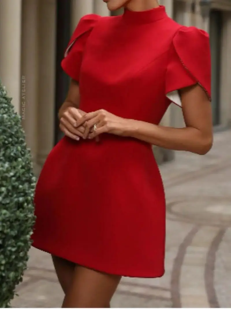 Fashion Temperament Bow Backless Dress