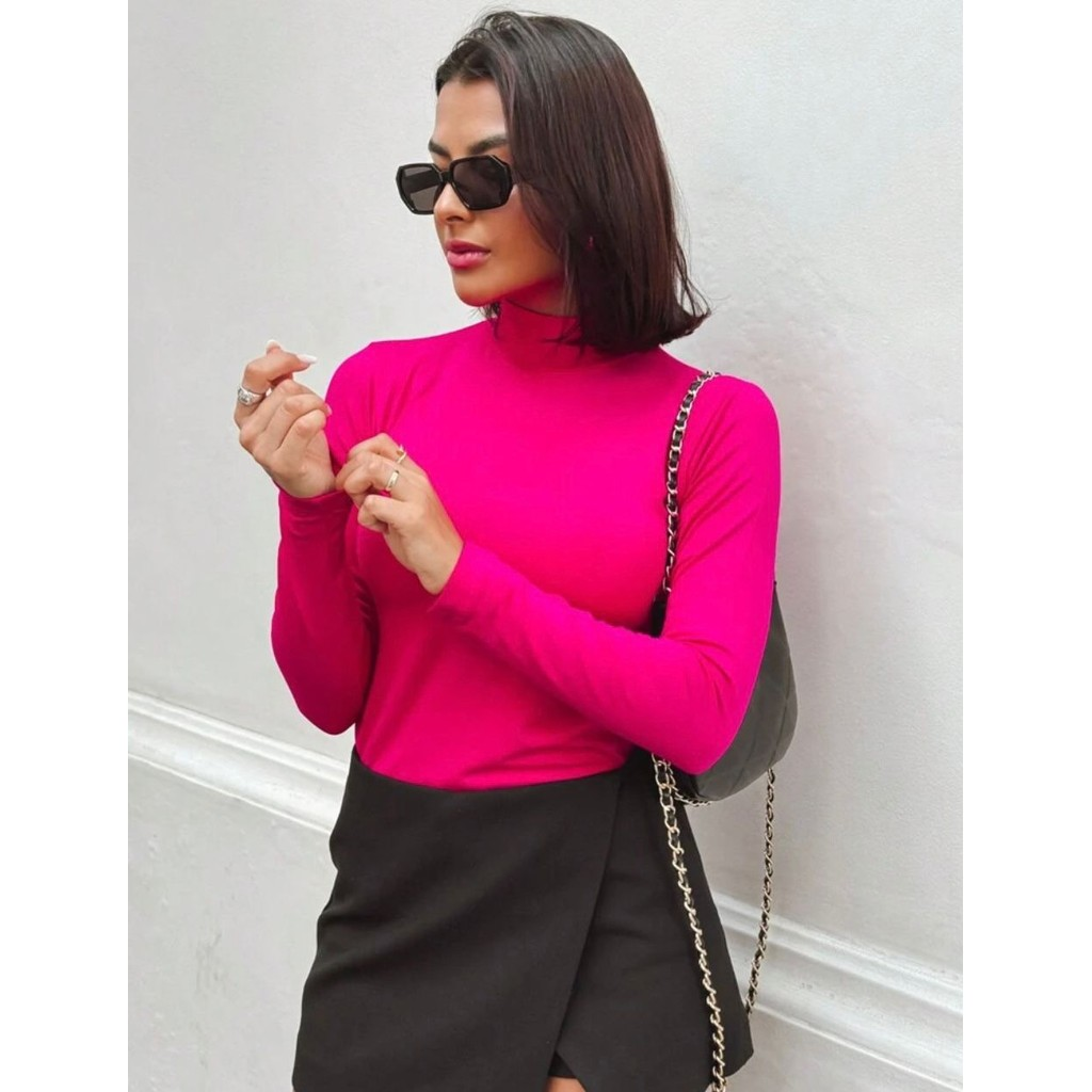 Body Gola Alta Feminino | Manga Longa Coladinho